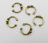 5 Piece Golden Adjustable Hair Braids Dread Dreadlock Cuffs Rings Dreadlock Rings Adjustable Medium and Large Dreadlocks